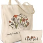 Tote bag və makiyaj çantası (2-li set) S008