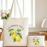 Tote bag və makiyaj çantası (2-li set) S007